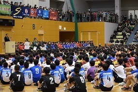 北海道中学生バレーボール優秀選手選抜大会開会式全景